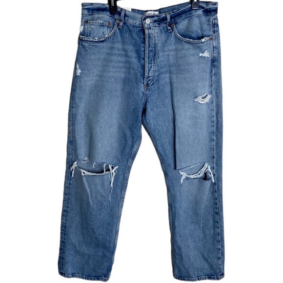NWT Agolde 90s Relaxed Distressed Jeans in Isolate size 32 - Picture 2 of 4